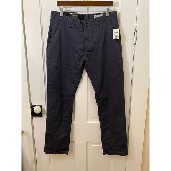 Volcom MEN'S FRICKIN MODERN STRETCH PANTS 34 x 32 charcoal chino skate NWT - Picture 5 of 11